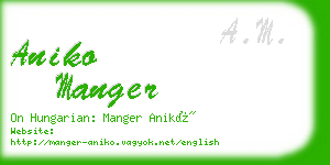 aniko manger business card